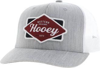Hooey Mid Patch Adjustable Snapback Cap In Grey/white