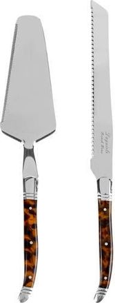 French Home Connoisseur Laguiole Cake Knife & Server Set in Tortoise Shell at Nordstrom Rack