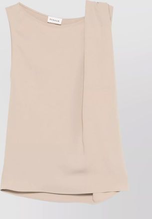 Parosh sleeveless lightweight asymmetric blouses