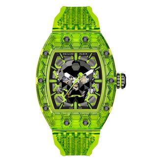 Philipp Plein Accessoires, Heren, Groen, ONE Size, Crypto King Cryptonite Watch