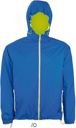 SOLS Skate gevoerde windjack voor volwassenen (Koningsblauw/Neon Goud)