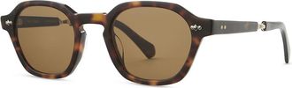 Garrett Leight RELL S HKT-12KG/MOJBRN Mens Sunglasses Tortoiseshell Size 46
