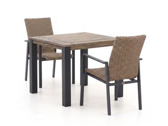 Manifesto Furniture Manifesto Villongo/ROUGH-S 90cm dining tuinset 3-delig stapelbaar