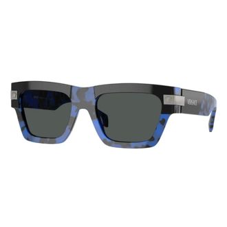 Versace Accessoires, unisex, Blauw, ONE Size, Rechthoekige Zonnebril