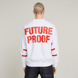 G-Star WVB Unisex Oversized Sweatshirt - Wit - Heren