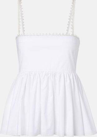 Jacquemus Traversin cotton poplin peplum top