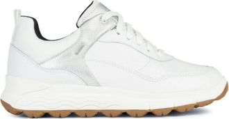 Geox Witte 4x 4 ABX Sneakers voor Vrouwen - Dames - Sneakers - Wit - 37 EU - Leer - Schoenen