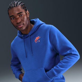 Nike Mens Nike Sportswear Club Pullover Fleece Hoodie in Blue | IF1767-480