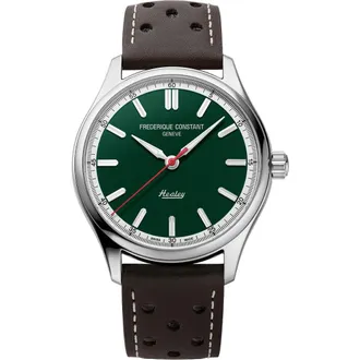 Frederique Constant Vintage Rally Healey Automatic Leather Strap Watch Gift Set, 40mm in Green/Brown at Nordstrom