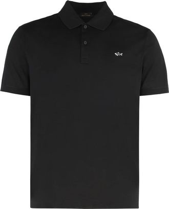 Paul & Shark Cotton-piqu&eacute; Polo Shirt - Heren - Polos - Zwart - 2XL - Katoen - Tops