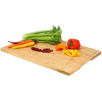 MegaChef Wood 24 x 18 Inch Large Cutting, Prep and Serving Board in Bamboo at Nordstrom
