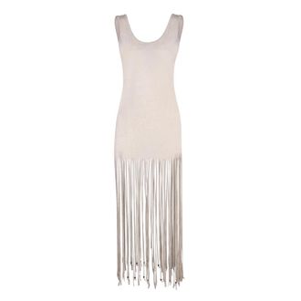 Alanui Maxi Dress - Dames - Maxi kleedjes - Beige - XS - Katoen - Kleedjes