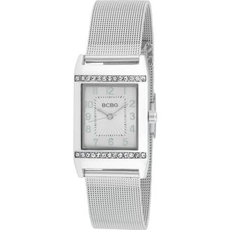 BCBGeneration Retro Quartz Mesh Strap Bracelet Watch, 23mm in Silver at Nordstrom Rack