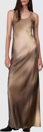 Rag & Bone Daisy Satin Maxi Dress In Brown Multi