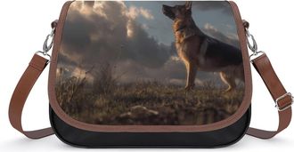 Generic German Shepherd God Crossbody Bags for Women Shoulder Messenger Bag Purse Handbags