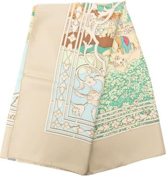 Herm&egrave;s Pre-owned Hermes Le Fleuve Sacre Silk Scarf 90 Ladies TD7W4WTSN70MY71P