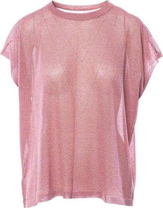 Anonyme Designers Womens Lurex Knitwear Blouse In Nude