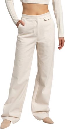 Matin High Rise Slim Pants In Natural