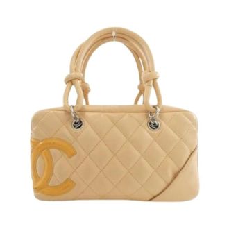 Chanel Pre-owned Vintage Handbag - Dames - Pre-owned - Beige - Maat: ONE Size Leer