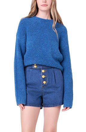 English Factory Cozy Crewneck Sweater in Dark Blue at Nordstrom, Size X-Small
