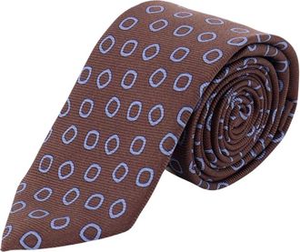 Kiton Zijden das - Heren - Stropdassen - Bruin - ONE Size - Accessoires