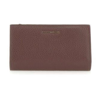 Coccinelle Metallic Grote Portemonnee - Dames - Accessoires - Rood - Maat: ONE Size Leer