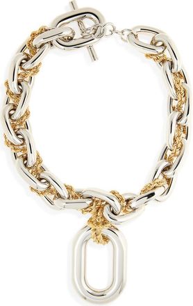 Paco Rabanne XL Link Pendant Necklace in Silver /Gold at Nordstrom