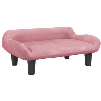 vidaXL vidaXL Divano per Bambini Rosa 70x40x24 cm in Velluto