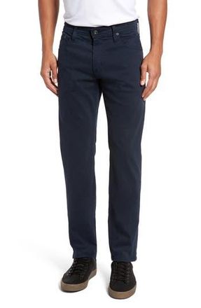 AG - Adriano Goldschmied Tellis Sueded Stretch Sateen Slim Leg Pants (Nordstrom Exclusive) in Night Sea at Nordstrom Rack, Size 42 X 34