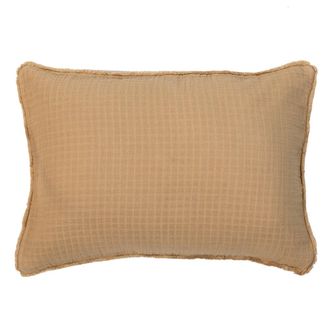 Maison d'&eacute;t&eacute; Funda de coj&iacute;n gasa de algod&oacute;n color camel 50 X 70 cm