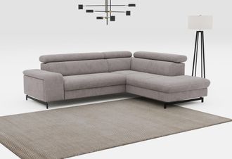 Cotta Ecksofa »Emma L-Form« mit Kopfteilverstellung, wahlweise mit Bettfunktion & Bettkasten