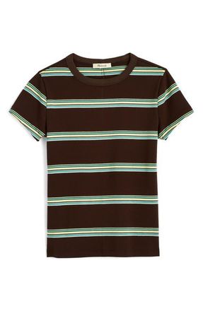 Madewell The 90s Crewneck Cotton T-Shirt in Dark Brown at Nordstrom, Size Xx-Large