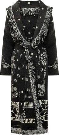 Alanui Truien & Vesten, Dames, Zwart, M, Wol, Bandana Jaquard Jas