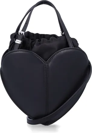 Rotate Structured Heart-Shaped Leather Rotate Bag