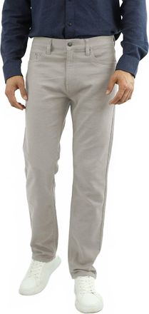 Jachs NY Stretch Straight Fit 5 Pocket Twill Pants In Ivory