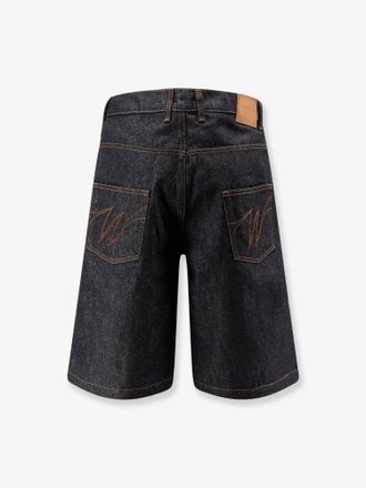 Walk In Paris Mens Denim Shorts Blue Cotton