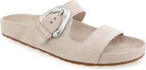 Aerosoles Lemon Flatform Slide Sandal in Stone Suede at Nordstrom Rack, Size 9.5
