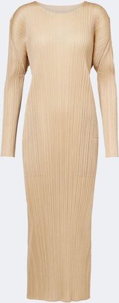 Pleats Please Issey Miyake Vestido midi Monthly Colors: October plisado
