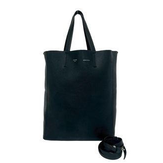 Celine Black Leather Handbag Shoulder Bag Tote Bag (Pre-Owned)