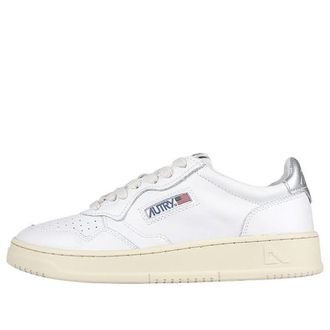 Autry (WMNS) Autry Medalist Leather Low White Silver AULW-LL05