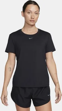Nike Womens One Classic DF SS Top - Black/Black Size XXL
