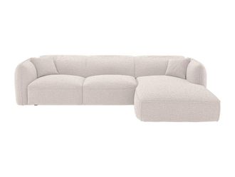 VENTE-UNIQUE.COM Sof&aacute; rinconera tela beige