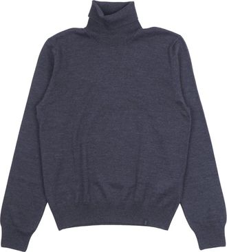 Fay Wollen coltrui - Heren - Coltruien - Blauw - 3XL - Wol - Truien & Vesten