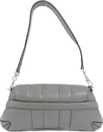 Gucci Pre-owned Quilted Leather Shoulder Bag - Dames - Vintage Schoudertas - Grijs - ONE Size - Leer - Vintage