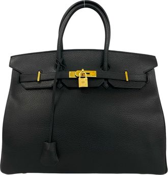 Herm&egrave;s Black Ardennes Leather Handbag Tote Bag (Pre-Owned)