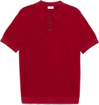 Fursac Polo in maglia fine - Rosso