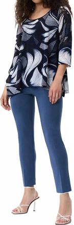 Joseph Ribkoff Straight Leg Pants In Bleu Mineral