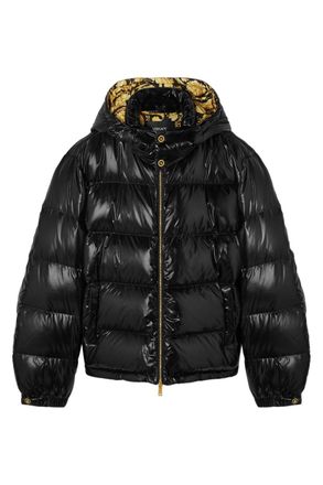 Versace ALLOVER BAROCCO DOWN JACKET Size: 50, colour: BLACK