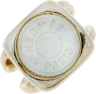 Herm&egrave;s Gold Plating Shell Band Ring (Pre-Owned)
