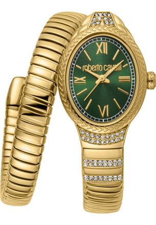 Roberto Cavalli Womens RC5L151M0045 Ladies Crest Watch - Gold - One Size